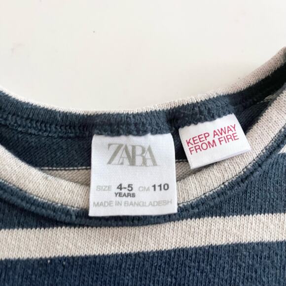 Zara boys striped long sleeve top 4/5 - Picture 6 of 6